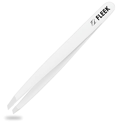 Fleek Eyebrow Tweezers Professional Best Stainless Steel Precision Tweezers Slanted Tweezers for Facial Hair Women & Men (Sky Blue)