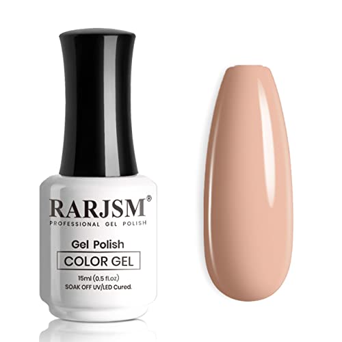 RARJSM Gel Nail Polish Milky Rose LED UV Gel Soak Off Clear Nude Light Pink French Manicure Transparent Jelly Nail Gel Polish Varnish Curing Requ