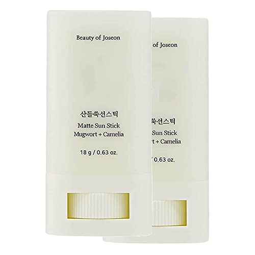 North Korean Matte Sunscreen Stick with Mugwort and Camellia Extracts for Long-Lasting Moisturizing Sun Protection-1PC