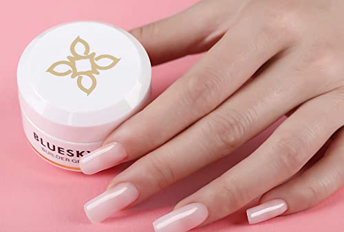 Bluesky Builder Gel For Nails, Gel Nail Polish, Nail Strengthener, Nail Extension Tips, Clear, 15 ml (Requires Curing Under LED UV Lamp)