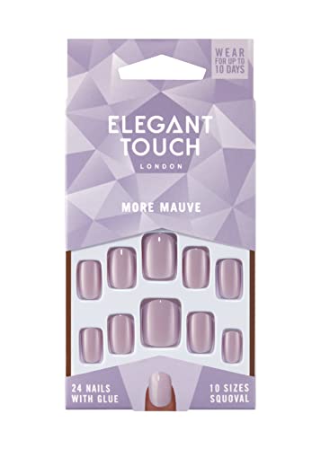 Elegant Touch Colour False Nails, Ruby Red, 24 Piece Assortment