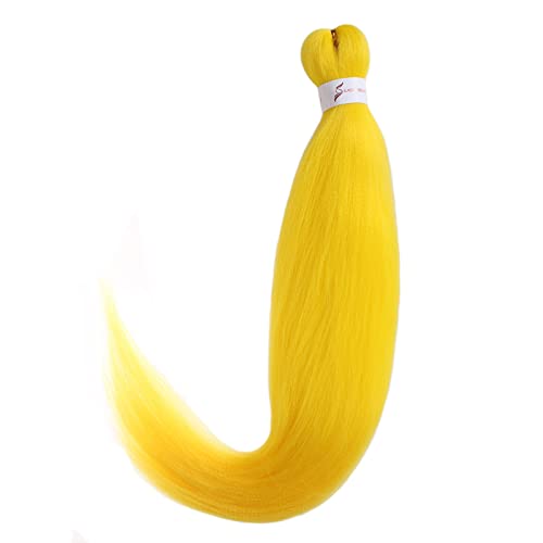 Leeven 3 Packs Pre Stretched Braiding Hair Extension Yaki Texture EZ Braids Hair for Coi Leray Braids Black Braiding Crochet Hair Extensions /30