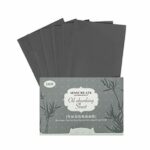 CangNingShang 100 Sheets Tissues Face Oil Blotting Papers Makeup Acne Prone Skin Daily Use Natural Oil Absorbing Bamboo Charcoal Grey,9.5x6.5x2 c