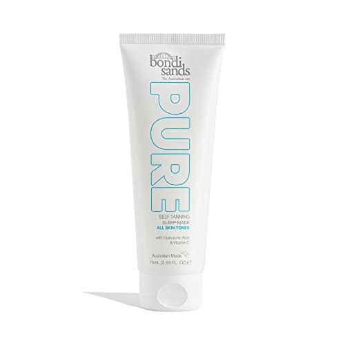Bondi Sands PURE Self-Tanning Sleep Mask | Hydrating Formula Gives a Natural Glow Overnight, Enriched with Cocoa & Shea Butter, Hyaluronic Acid,