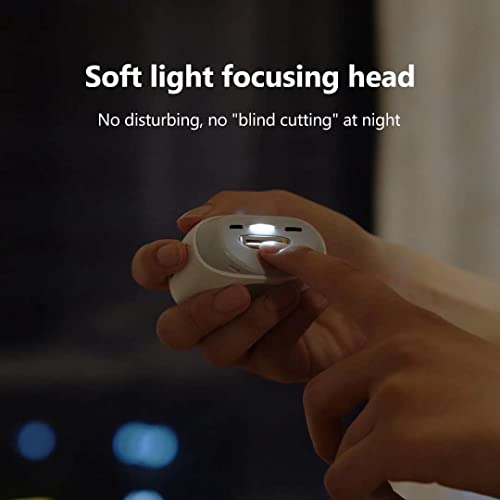 Electric Nail Clippers,Cordless Curved Design, Automatic Nails Blanking Sanding, No Noise, One-Key Operation Portable Nail File for Children Elde