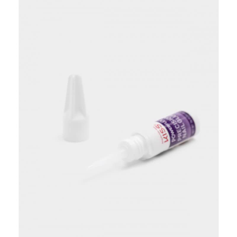 KISS Powerflex Precision Nail Glue, Flex Formula for Ultra Hold of False Nails, Instantly Repairs Breaks and Tears