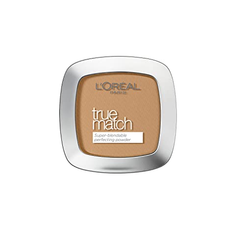 L'Oréal Paris Powder Foundation, Super-Blendable, With Hyaluronic Acid, Light Texture for a Flawless Finish, True Match Perfecting Powder, C1