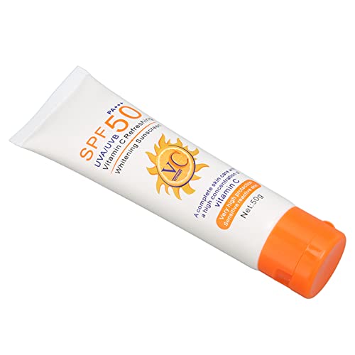 Face Sunscreen Lotion SPF 50 Moisturizing UV Protection Vitamin C Physical Sunscreen for Women Men 1.8 Oz