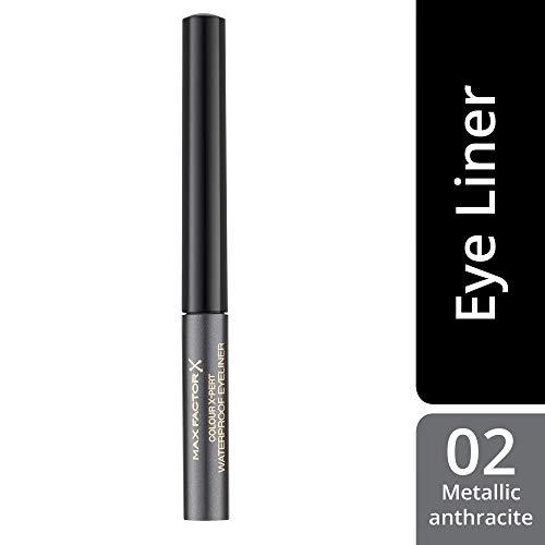 Max Factor Colour X-Pert Waterproof Eyeliner, 2 Metallic Anthracite