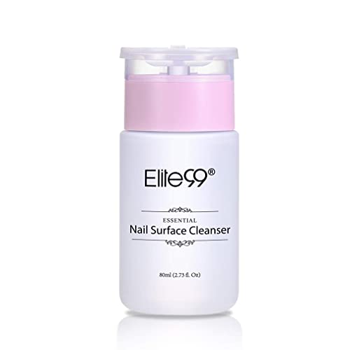 Elite99 Nail Soak Off Surface Gel UV Top Coat Cleanser Bottle, Nail Surface Cleanse 80mL (2.7 fl oz)
