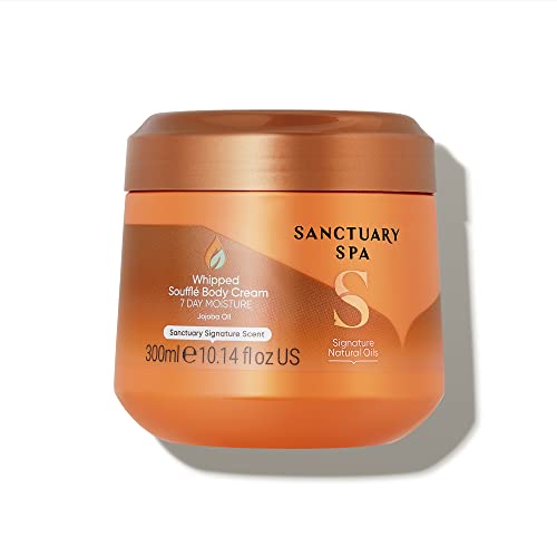 Sanctuary Spa Whipped Soufflé Body Cream, No Mineral Oil, Cruelty Free and Vegan Body Moisturiser for Dry Skin, 300 ml