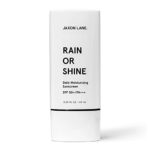 RAIN OR SHINE Anti Aging Face Sunscreen SPF 50 for Clear Skin w/Green Tea, Hyaluronic Acid, Vitamin C, Vitamin E Oil, Ginseng Extract, Licorice R