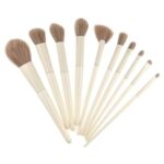 ZHIYE 10Pcs Makeup Brushes Set, White Professional Face Make-up Brush Set, Suitable for Eye Shadow, Foundation, Concealer, etc