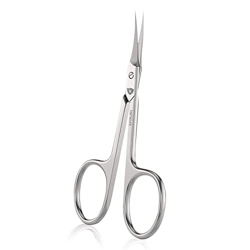 KAMICURE | Extra Fine Curved Cuticle Scissors for Men Women - Multi Purpose Small Manicure Scissors, Pedicure, Finger & Toe Nail Cuticle Scissors