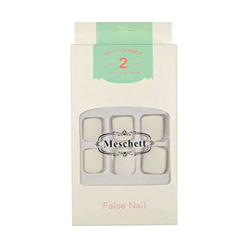 Fake Toe Nails Press on Toenails Full Cover Matte White Toenails Artificial Foot Nails for Nail Salons and DIY Nail Art 24PCS