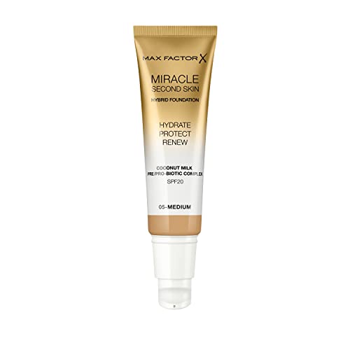 Max Factor Miracle Second Skin Hydrating Foundation, 05-medium - 30 ml