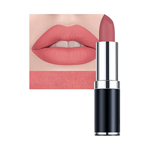 Matte Lipsticks for Women Long Lasting,Waterproof Moisturizer Pink Lipstick Non Stick Cup Velvet Lipstick,Not Fade Matte Lip Gloss,Tinted Lip Bal