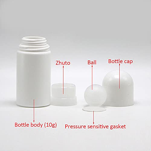 DASNTERED Roll On Bottle, Portable 4pcs 50ml Empty Refillable Lip Balms Essential Oil Roll On Bottle, Leak-Proof DIY Deodorant Containers For Sun