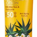 Vaadi Herbals Sunscreen Lotion SPF-50 Aloe Vera N Chamomile Protects From UVA UVB Rays Non Greasy For All Skin Type 110 ml