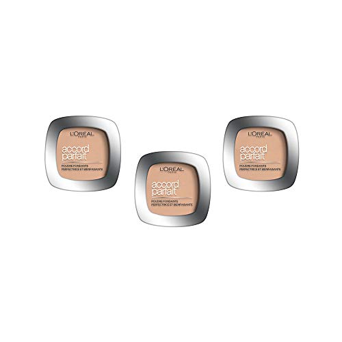 L'Oréal Paris Powder Foundation, Super-Blendable, With Hyaluronic Acid, Light Texture for a Flawless Finish, True Match Perfecting Powder, C1
