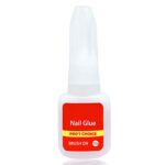 Nail Glue Extra Strong with Brush, 10ml Nail Glue for Broken Nails, Quick Dry Super Strong Nail Tip Adhesive Bond Glue Adhesive Salon for Applyin