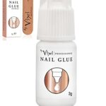 By Vixi 3g EXTRA STRONG NAIL GLUE with FREE PREP FILE Clear Instant Dry Adhesive, Professional Salon Quality