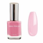 Jelly Nail Polish - Bare Pink Nail Varnish - Translucent Pink Quick Drying & Long Lasting Nail Polish - Water Based Formula & No Need Baking Nail