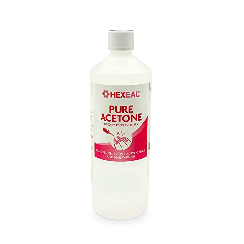 Hexeal ACETONE 99.5% | 1L | Professional Nail Polish Remover | Gel Soak Off, Acrylic, Varnish Remover