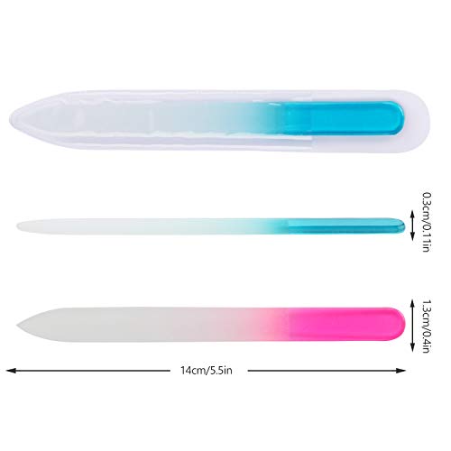Glass Fingernail Files for Professional Manicure Nail Care - crystal file File for Women Perfect Choice from Nail Accessories 5 pieces