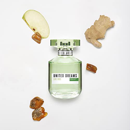 Benetton - United Dreams Live Free, Eau de Toilette - Long Lasting - Femenine, Fresh and Dynamic Fragance - Floral, Fruity and Citrus Notes - Ide
