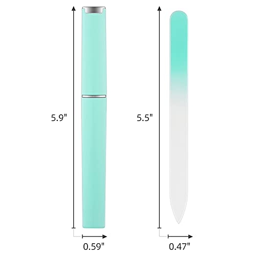 Nail File Glass Nail File 3 Pack Premium Glass Nail File with Case Crystal Nail File Professional Salon Manicure Tool for Natural Nails