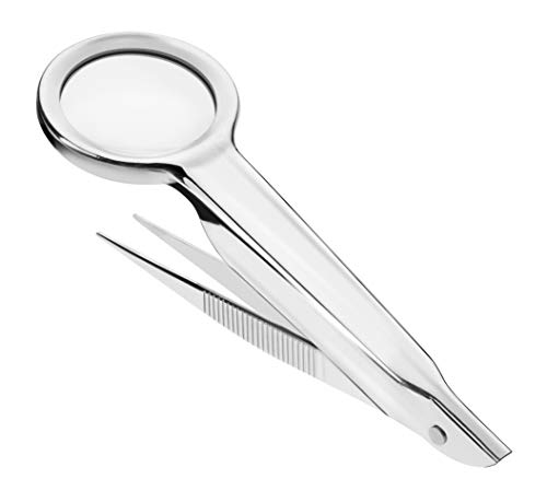 First Aid Only Tweezers with Magnifier, Max. 4.5X Magnification, P-100111 Units