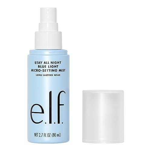 e.l.f. Stay All Night Blue Light Micro-Setting Mist, Setting Spray & Skin Refresher For A Matte Finish, Reduces Blue Light Transmission, 2.7 Fl O