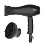 Wahl Travel Hair Dryer, Hair Dryer with Attachments, Dryer for Travelling, Compact Hairdryer, Foldable Travel Dryer, Two Heat Settings, Worldwide