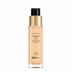 Max Factor Radiant Lift Liquid Pump Medium to Full Coverage Radiant Finish Foundation with SPF30 and Hyaluronic Acid, 080 Bronze, Dark Skin Tone,