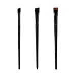 3pcs Eyebrow Eyeliner Brush Set, Flat Thin Eyeliner Brush Beveled Precision Gel Eyeliner Brush Fine Angled Eye Brow Brush for Eyeshadow Eyelashes