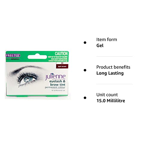 Julienne Eyelash And Eyebrow Permanent Dark Brown 03 Colour Tint 15Ml