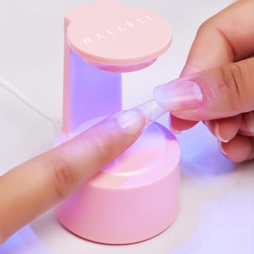 Makartt LED Mini Nail Lamp, Nail Dryer 5W UV Nail Lamp for Gel Nails, Nail Light Curing Lamp for Gel Nail Polish Extension Gel, Travel Gel Nail L