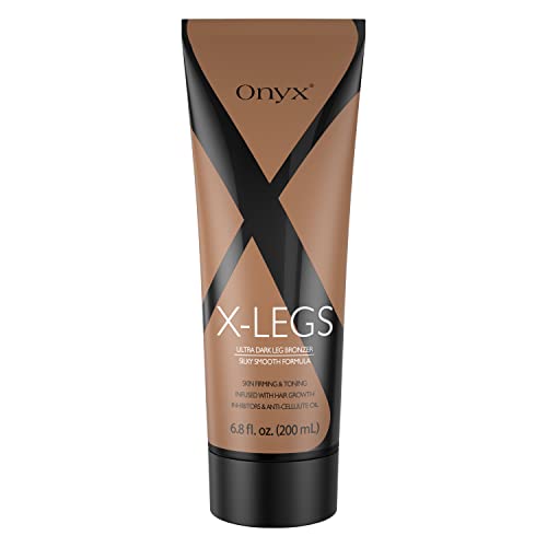 Onyx X-Legs Sunbed Cream Dark Tanning Lotion - Body Bronzer & Tan Accelerator - Hair Growth Inhibitor & Anti-Cellulite Oil