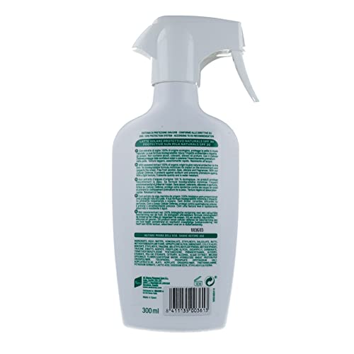 Ecran Lemonoil Vegan Protective Sun Milk Spray Naturals SPF30 with 100% Organic Algae Extract 300 ml