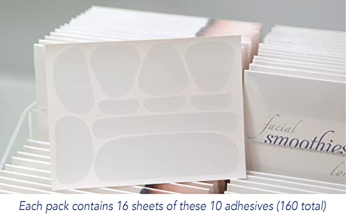 Facial Smoothies VARIETY Wrinkle Remover Strips - 160 anti-wrinkle patches in 6 shapes