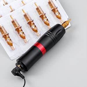 HAWINK Tattoo Pen Kit Rotary Gun Machine with Wireless Tattoo Power Supply 20Pcs Cartridge 7 inks EM154EN02P199-1