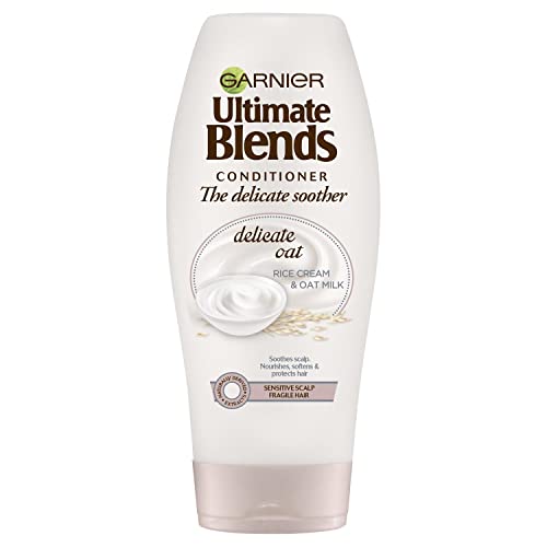 Garnier Ultimate Blends Shampoo & Conditioner Set | Delicate Oat With Rice Cream & Oat Milk Soothing for Sensitive Scalp & Fragile Hair | 360 ml