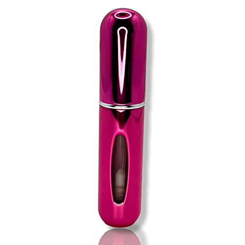 Blue Gloss Refillable Perfume Atomizer – 5 Ml Mini Empty Refill Spray Bottle, Small Portable Pocket Perfume Dispenser, Must Haves Essentials for