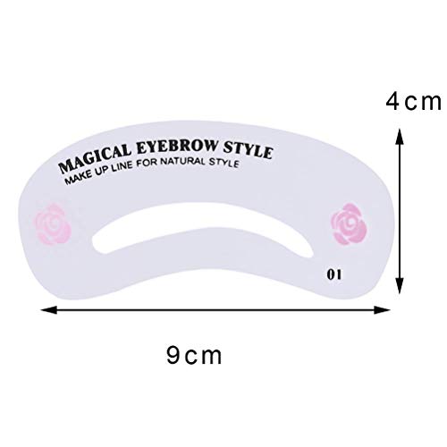 nuoshen Eyebrow Stencils,24 Pieces Eyebrow Shapeing Eyebrows Grooming Stencil Kit for Beginner Makeup