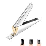 JeoPoom Nail Tip Clippers, Stainless Steel Nail Cutter, Acrylic Nail Tips Edge Cutter, Perfect for Men & Women