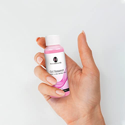 JND Gel Polish Remover with Acetone for Fast Action Removal of Nail Polish, Gels, Acrylics, Tips, and Glue (50ml)