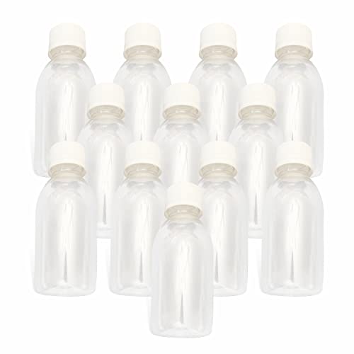 Lang Horn 12 Pack Plastic Travel Bottle with Screw Lids 60 ML Liquid Containers Toiletries Shower Bath Cosmetic Makeup Product Home Salon