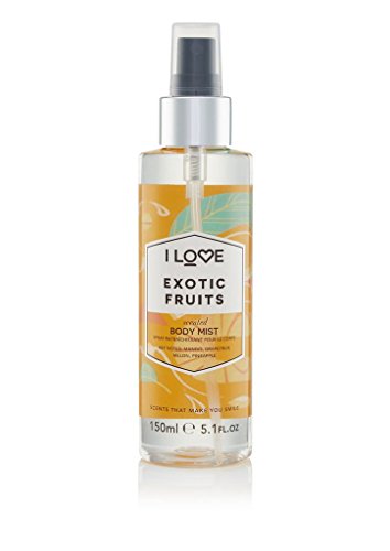I Love Exotic Fruits Scented Body Mist, Formulated With Natural Fruit Extracts Which Offer a Burst of Fragrance, FastDrying Refreshment Throughou