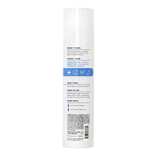e.l.f. Pure Skin Toner, Gentle, Soothing & Exfoliating Daily Toner for A Smoother-Looking Complexion, Made with Oat Milk, Aloe Juice & Niacinamid